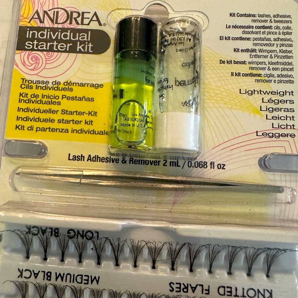 Women’s eye lashes individual Andre and 10 strips by Kiss NWOT Bl
